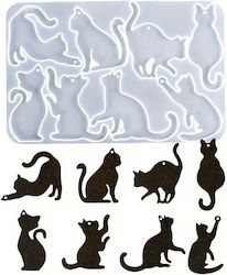 Silicone Mold Cats 15x9.5cm