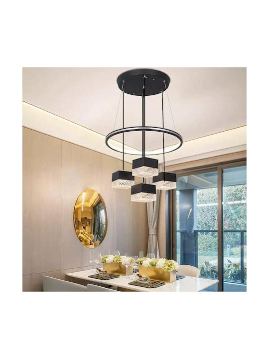 Adjustable Pendant Light Black 4x4cm