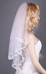 Bridal Veil Lace Edges Ivory 2 Layers Length Up To Elbow Cordelia