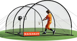 Baseball Cage Vevor 6060 X 3660 X 2500mm Self-Supporting Portable Baseball Cage Batting Cages 30-ply Bound Hdpe & Pitching Machine Opening Batting Cage Net Indoor Outdoor Use