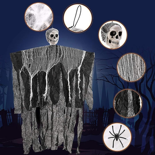 Zdqc Halloween Hängende Sensenmann Dekoration Spinnennetze Spinnen
