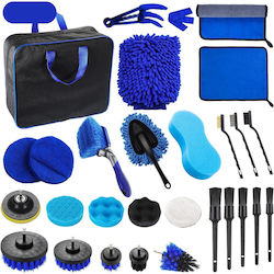 Car Washing Set for Interior Plastics - Dashboard of Car with 29 Pieces