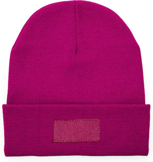 Mütze Beanie Unisex Beanie Gestrickt in Fuchsie Farbe