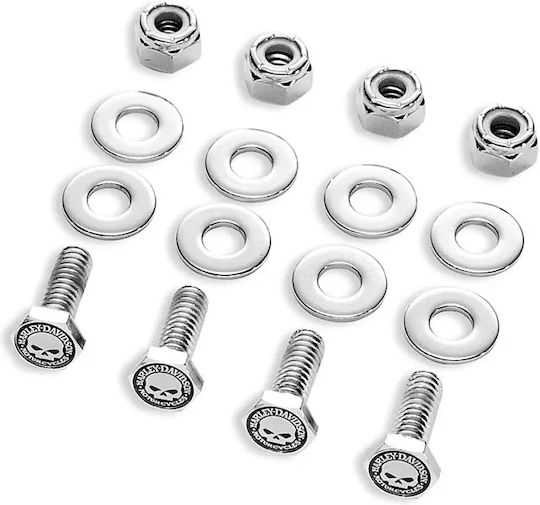 Set Șuruburi Pentru Caroseria Motocicletelor License Plate Hardware Kit Willie G Skull