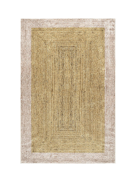 Beauty Home Rechteckiger Juteteppich Gelb 160x230cm