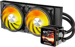 Darkflash Explore DE240 Wasserkühlsysteme AIO CPU mit 2 Lüfterabmessung 120mm und ARGB Beleuchtung