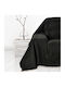 Whitegg Ριχτάρι Τριθέσιου Καναπέ Chenille 180x280εκ. 4-black