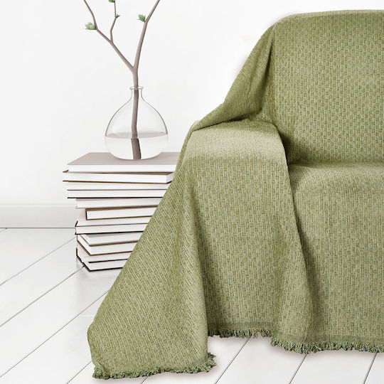 Whitegg Decken & Couchdecken Zweisitzer-Sofa Überwurf Chenille 180x240cm 5-Olive
