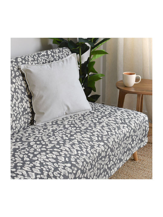 Ravelia Felino Sofa Throw 2 Seater Chenille 180x240cm D Grey