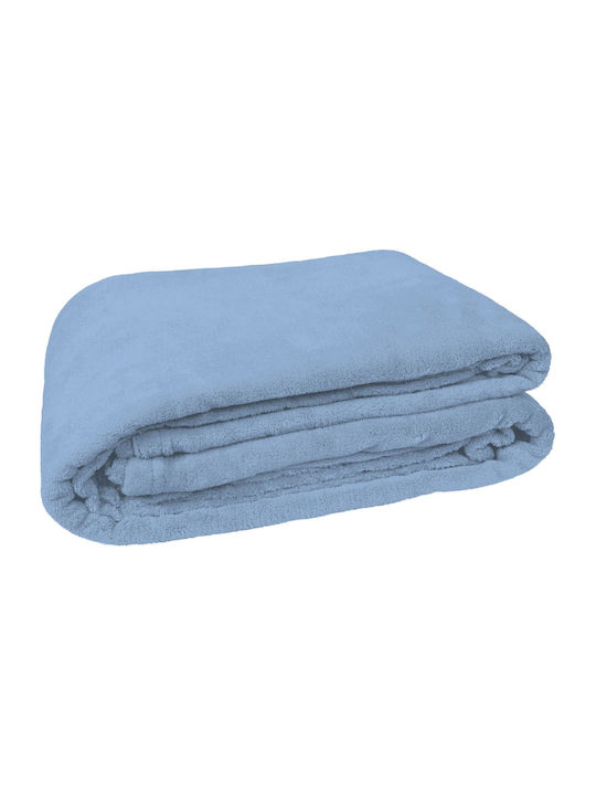 Valento Kinger Κουβέρτα Υπέρδιπλη 240x160εκ. Sky Blue
