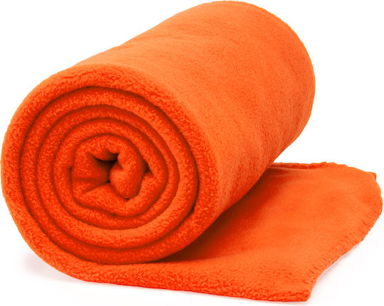 Κουβέρτα Fleece Καναπέ 120x150εκ. Orange