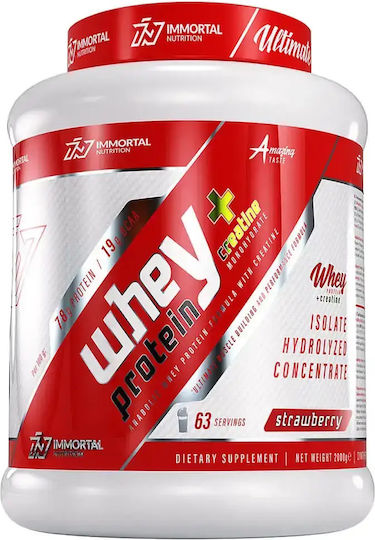 Immortal Nutrition Iso Whey Zero + Creatine Protein Whey with Creatine & Flavor Strawberry 2kg