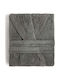 Aigaion Νua Cotton Bademantel mit Kapuze Anthracite 320gr/m²