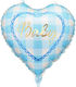 Luftballon Herz Light Blue Baby