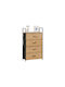 Bedroom Chest of Drawers Made of Wood & Metal with 4 Drawers Oak 58.6x23.5x100cm