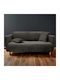 Sacha Elastische Abdeckung für Dreisitziges Sofa Anthracite 245x86cm 1Stück 1612930