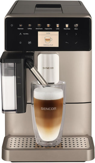 Sencor Automatic Espresso Machine 1400W Pressure 19bar for Cappuccino with Grinder White SES 9350CH