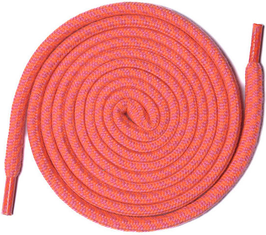 Lace Piece 1 60m Round Polyester Fluorescent Pink And Orange 0.6cm Transparent Ends