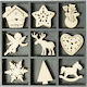 Knorr Prandel Xmas Wooden Craft Decoration Set Christmas 3cm 45 Packages