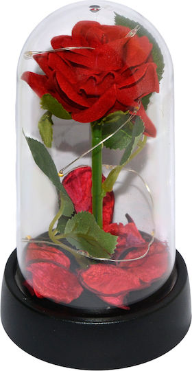 Plastic Bell Fabric Red Rose Led Light Dimensions 15 X 8.5 Cm