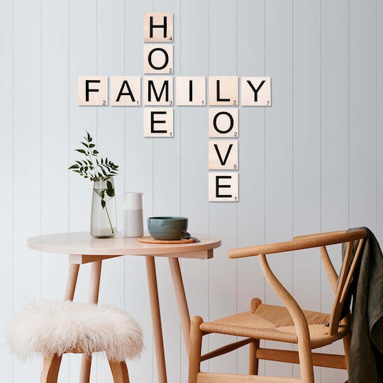 Beige Wall Decor Made of Wood 95x95cm 12 Pieces