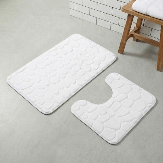 Olia Home Set Bath Mats White 2 Pieces