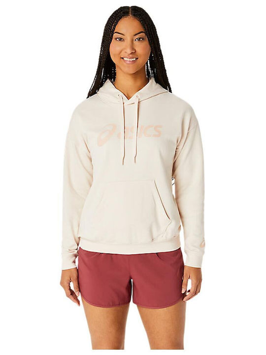 ASICS Damen Sweatshirt Kapuzen Beige