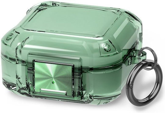 Galaxy Buds Live Pro 2 2 Pro Fe Husă Protectoare Transparentă Cu Airbag Cu Patru Colțuri Antishoc Cu Cataramă Metalică Transparent Verde