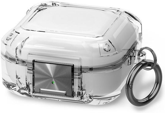 Galaxy Buds Live Pro 2 2 Pro Fe Husă Protectoare Transparentă Cu Airbag Cu Patru Colțuri Antishoc Cu Cataramă Metalică Transparentă + Neagră
