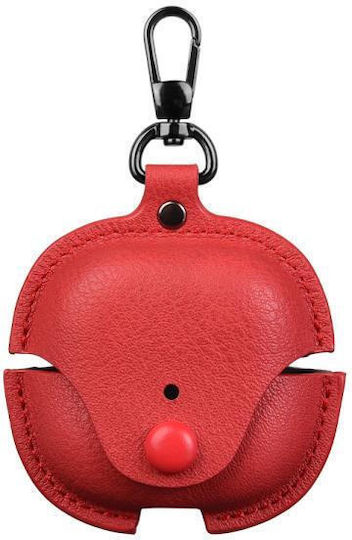 Huawei Freeclip 2 Business Leather Protective Earbuds Case With Hook Red