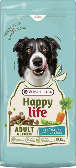 Happy Life 12.5kg Trockenfutter für erwachsene Hunde mit Lachs und Reis
