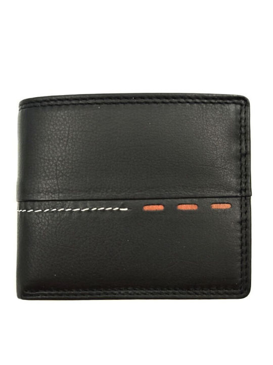 Leather Men's Wallet Classic Black/Taupe