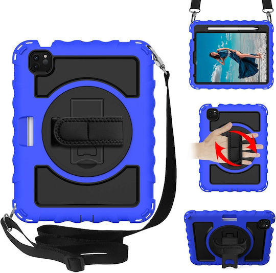 Ipad Pro 11” Case Stand Shoulder Strap Blue