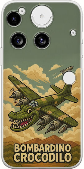 Brainrot Bombardino Krokodil Nichts Phone 3 5g Flexible TPU Transparente Silikon