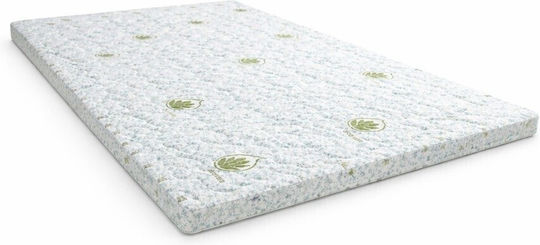 Pucioasa Topper Extra-dublu Spumă de memorie Impregnat cu Aloe Vera & Husă Detașabilă 160x190x5buc