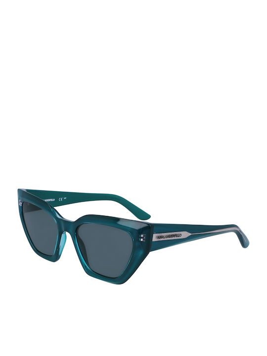 Karl Lagerfeld Women's Sunglasses with Green Fr...