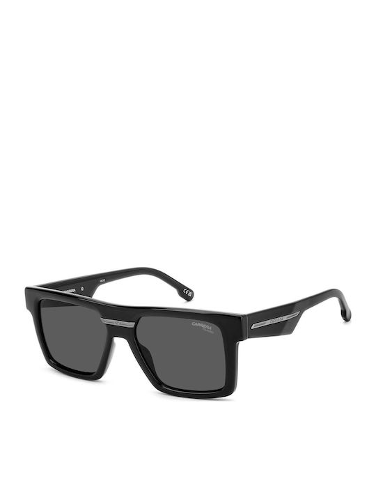 Carrera Men's Sunglasses With Black Horn-Rimmed Frame And Grey Polarized Lens 25/S 284/1T