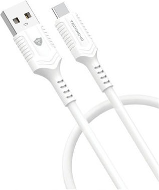 Technovo Regular USB 2.0 Cablu USB-C bărbătesc - USB-A Alb 1m (0030483)