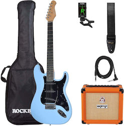 Memphis Stm 33 Blau Elektrische Gitarre Verstärker Zubehör Premium Set I