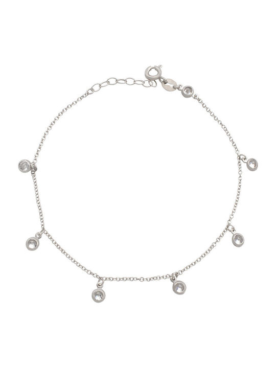 Savvas Design Women's Bracelet made of White gold 14K with Zircon