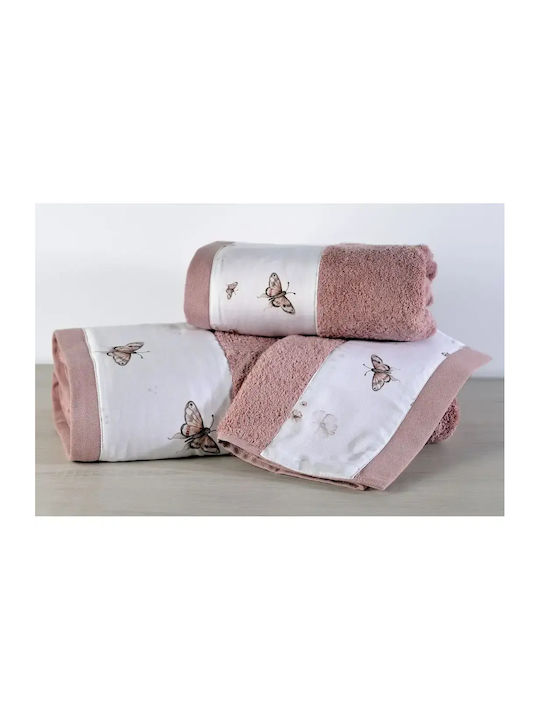 Down Town Home Set Babyhandtücher 3tlg Pudra Gewicht 600gr/m²