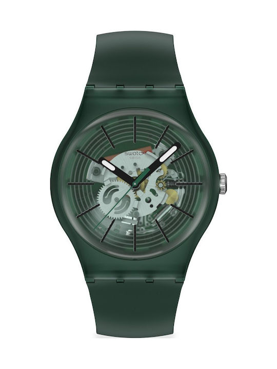 Swatch Swatch Women's Watch with Green Rubber Strap