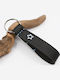 Handmade Leather Keychain Star Black Leather