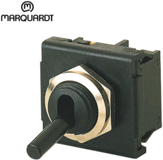 Rocker Switch 2 X On-On Bipolar Dpdt 6 Pin 6a/250vac Opening 18.6x22x18mm Marquardt 1824.1101 Quick Connect Terminal 4.8 X 0.8