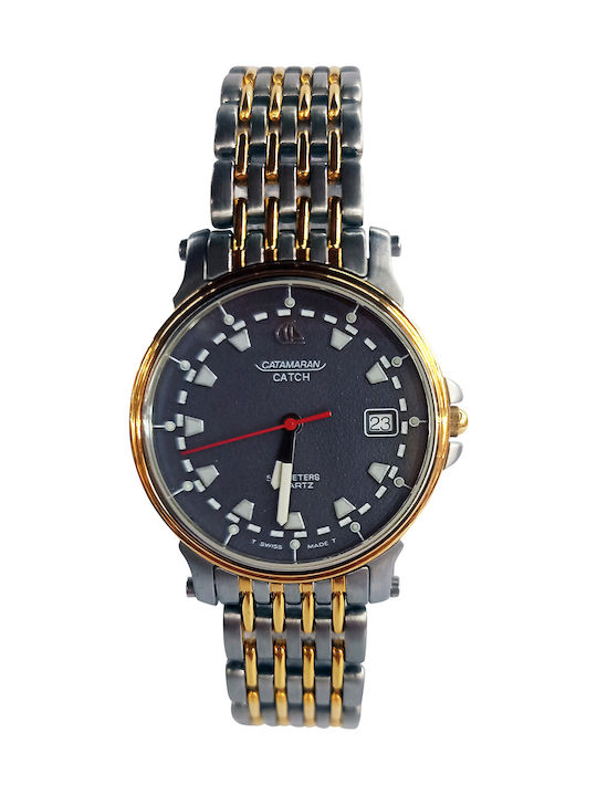 Catamaran Men's Watch 35mm Battery with Silver Metal Bracelet