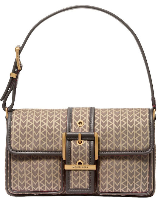 Stoff Damen Schultertasche Beiges