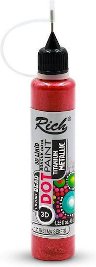 Rich 40ml 3D Dot Paint Metallische Apfel Zuckerglasur