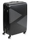 Keskor Large Black Suitcase With 4 Wheels Height 77cm