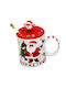 Christmas Mug Porcelain Brown