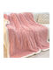 Κουβέρτα Fleece Διπλή 200x230εκ. Ροζ